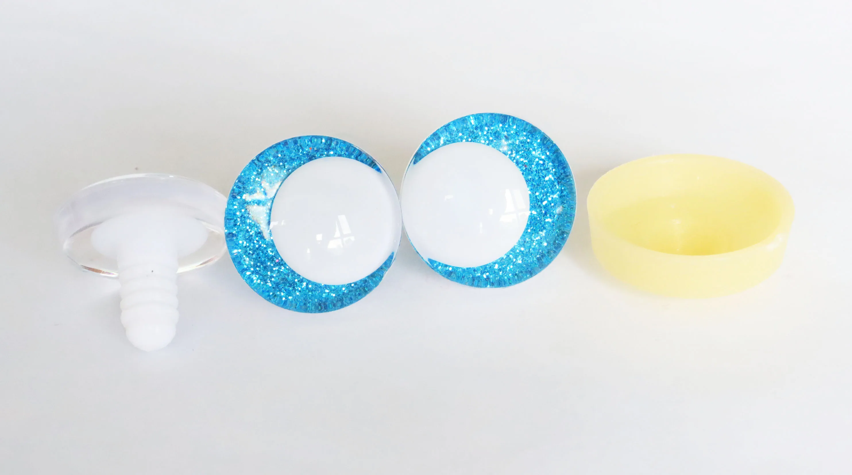 20pcs Multicolor 14mm-35mm Glitter Comical Toy Eyes with Hard Washers