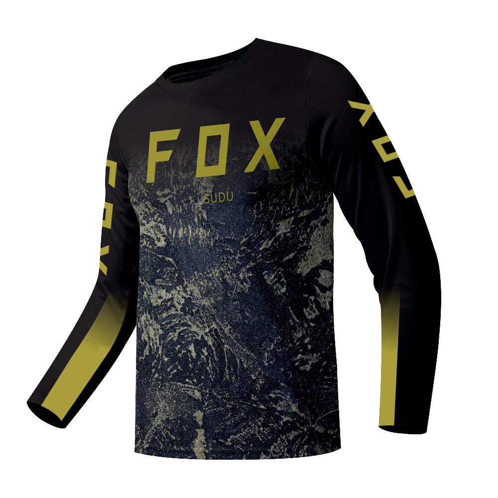 

FOX SUDU Men's Long Sleeve Motocross Cycling Jersey MTB Downhill Mountain Bike MTB Shirts OffroadDH Motorcycle Enduro Clothing