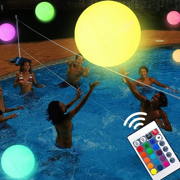 Outdoor LED Garden Ball Remote Control Inflatable Pool LED Balloon 16 Colors Luminous Bouncy Ball Beach Wedding Party Decoration 1