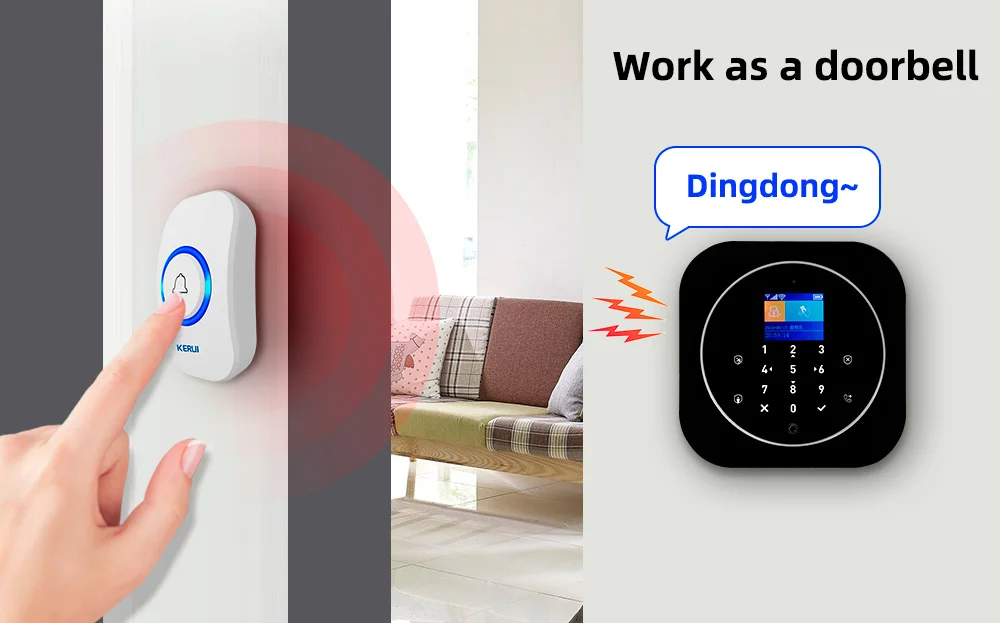 G12 Home Alarm System Support 11 Languages 2G+WiFi Anti Theft Alarm Kit for Hou