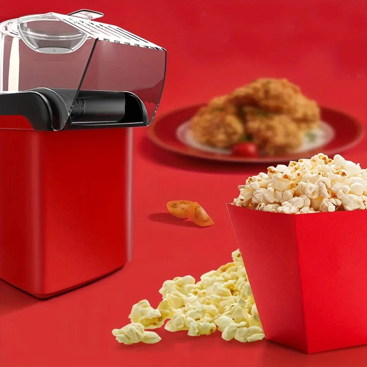 Popcorn Popper Home Popcorn Maker Mini Convenient 220V Fully Automatic Popcorn Maker 1200W Home Kitchen Appliance Corn Cooker