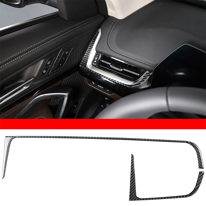 

For BMW X1 IX1 U10 U11 2023-2024 Car Side Air Outlet Frame Decoration Sticker Soft Carbon Fiber Interior Accessories LHD