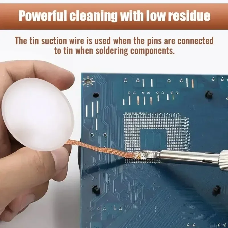 1.5/3M Length Welding Wires Desoldering Mesh Braid Tape Copper Solder Remover Wire Repair Tool for Soldering