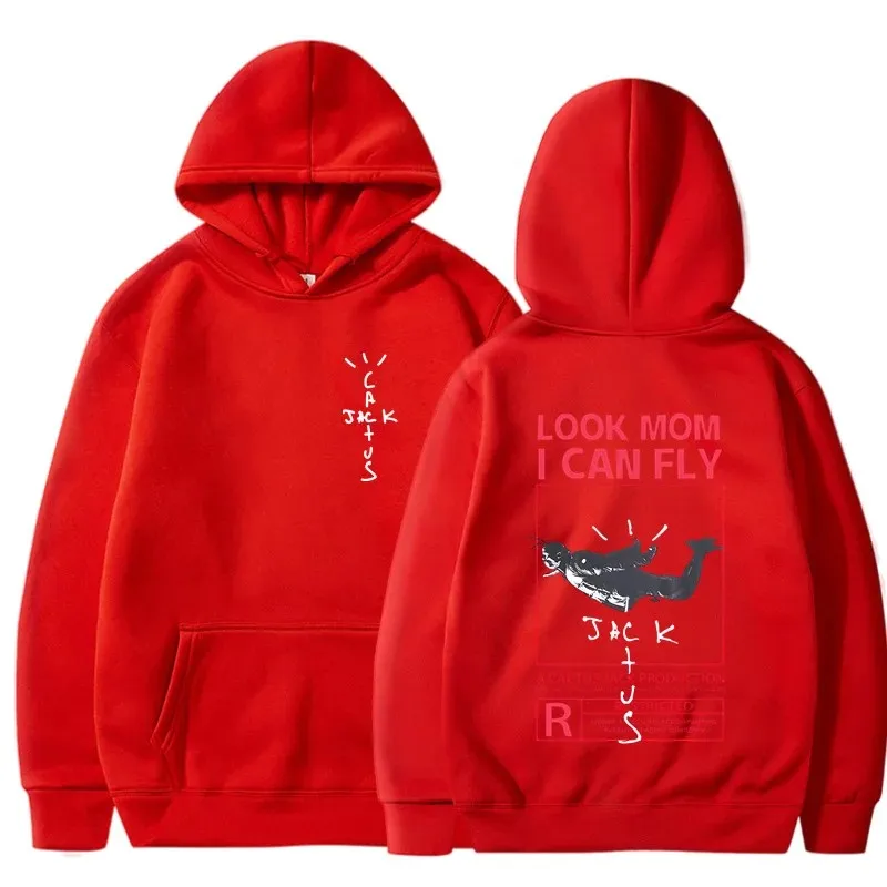 thumbnail image 1 of Sudadera con capucha estampada para hombre LOOK MOM I CAN FLY, ropa creativa con cuello redondo, sudadera de moda de gran tamaño, sudadera con capucha de cuello redondo para hombre, 1 of 5