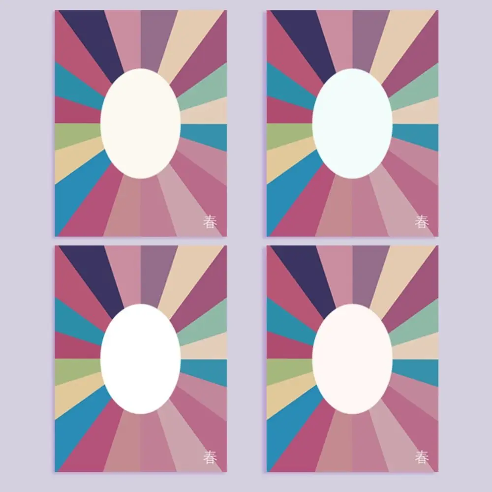 Spring Summer Autumn Winter Skin Color Self Test Card Sample Designer Paint Cold Warm Color Cards Personal Cardboard