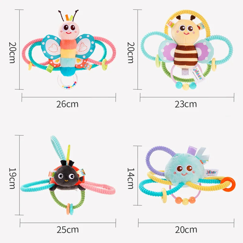 Baby Rattles Cartoon Animal Handbells 0 12 Month Infants Grip Training Early Educational Toys Newborn Hand Rattle Toys Gift - 6