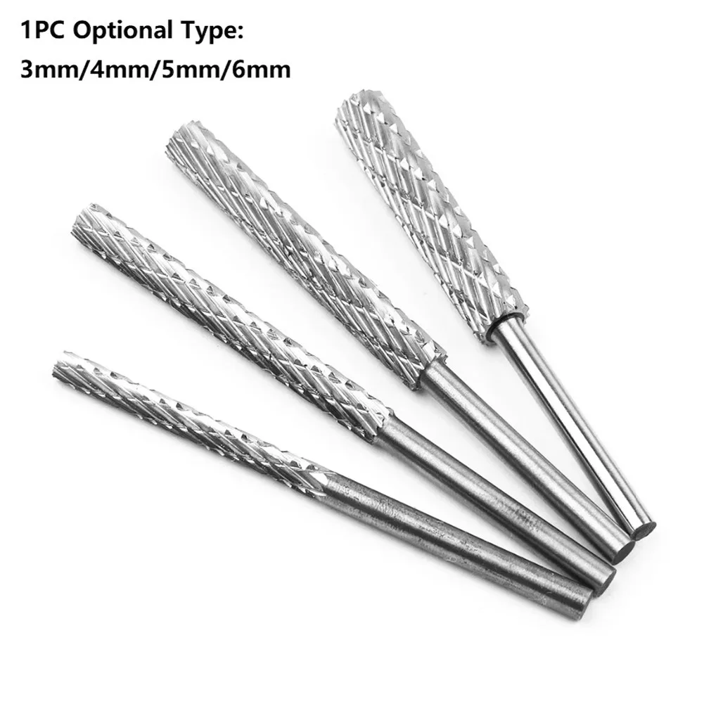 1PC 3/4/5/6mm Extended Rotary File High Speed Steel Shank Rotary Burr Tool For Metal Plastic Wood Carving Rotary File Hand Tools