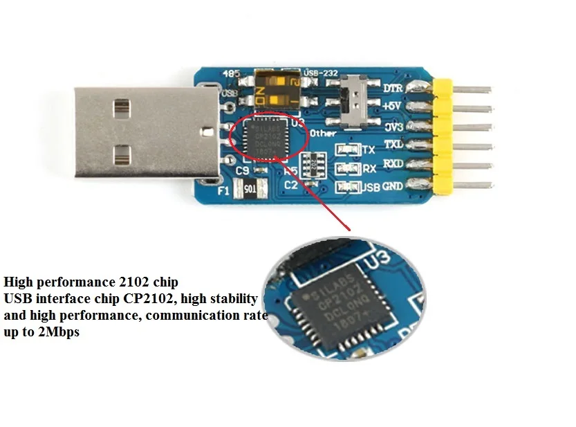 USB CP2102 to TTL RS232 USB TTL to RS485 Conversion Module (6)
