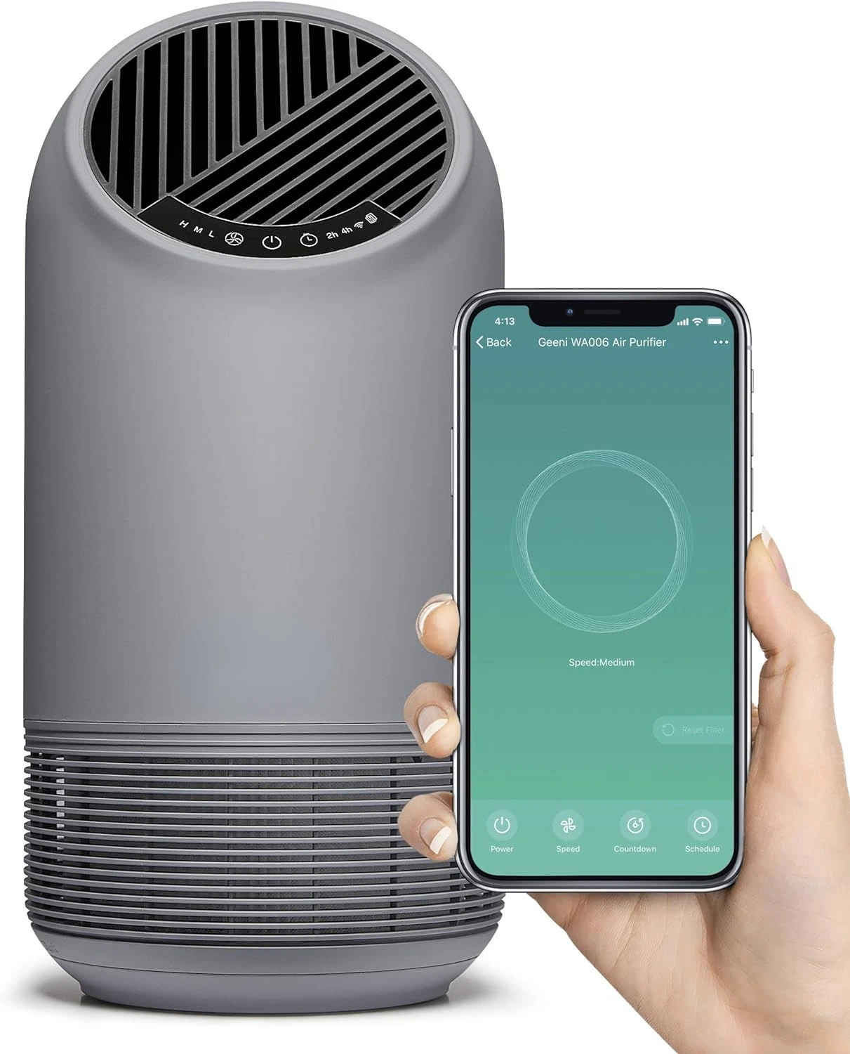 

XL Smart Air Purifier, Grey Essential oils Air purifier filter Hepa filter