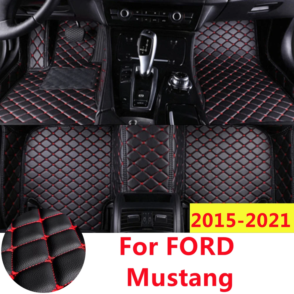 

SJ Full Set Custom Car Floor Mats Fit For FORD Mustang 2021 2020 2019 2018 2017-2015 Front & Rear Floor Liner Styling Auto Parts