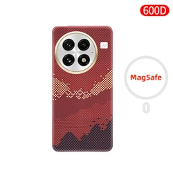 Ultra - Thin Aramid Kevlar Carbon Fiber MagSafe Case - Slim, Lightweight, Black with Red Accents - OnePlus 13 (SunShine Magnetic)