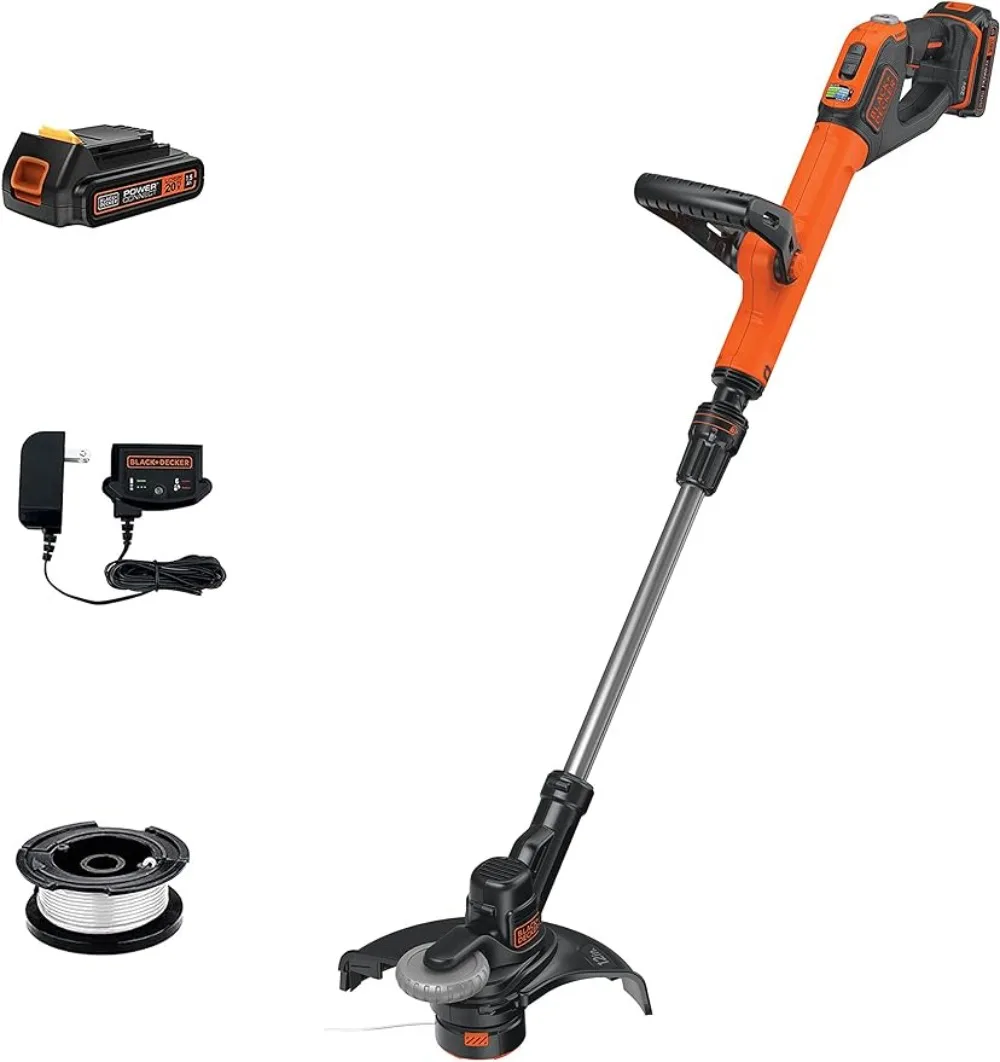 

20V MAX String Trimmer and Edger, Cordless, 12 Inch, 2-Speed Control, 2 Batteries, Charger, and Spool Included (LSTE525)