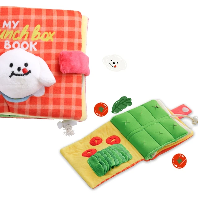 Treat Dispensing Interactive Puppy Plush Dog Book Style Squeaky Toys Snuffle