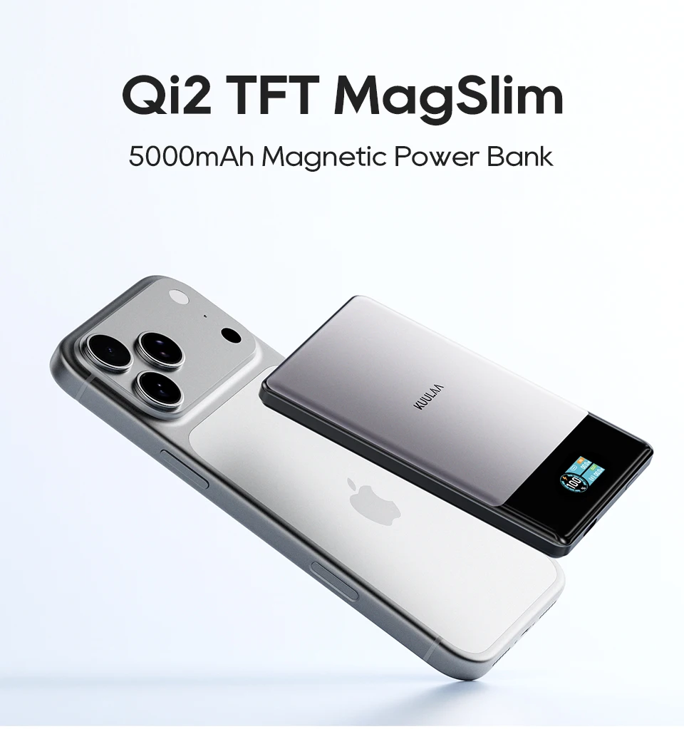 Kuulaa Qi2 Magnetic Power Bank 5000mAh PD 22.5W