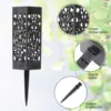 1/2/4PCS Cemetery Vase Decorations for Human Grave Hollow Flower Holder Plastic Black Vase with Long Spike 7.28x2.17x2.17 Inch 2