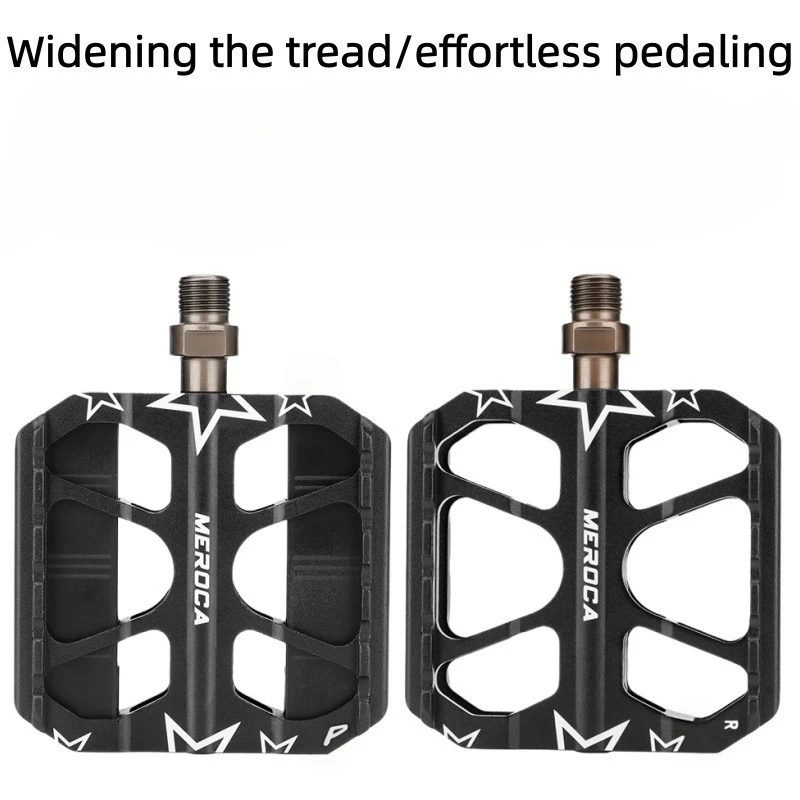 알루미늄 MTB 자전거 페달 3개의 밀폐형 베어링 블랙 LED 라이트 포함 9/16 퀵 릴리즈 자전거 페달 MTB 폴딩 바이크용