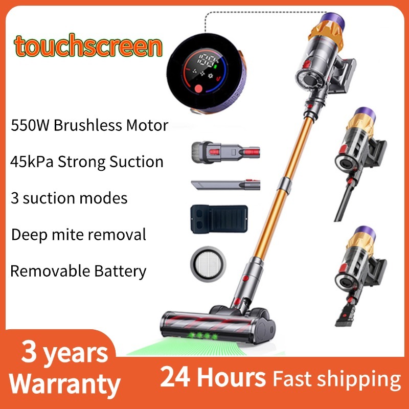 IDEACH V18 Cordless Handheld Vacuum Cleaner 550W 45kPa Suction Touchscreen Removable Battery Lightweight For Floor Car Pet Hair