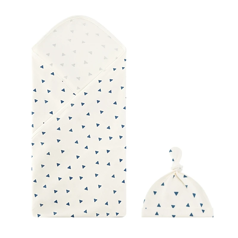 Swaddles 랩 용 면화 Swaddles 담요 0-3개월용 모자