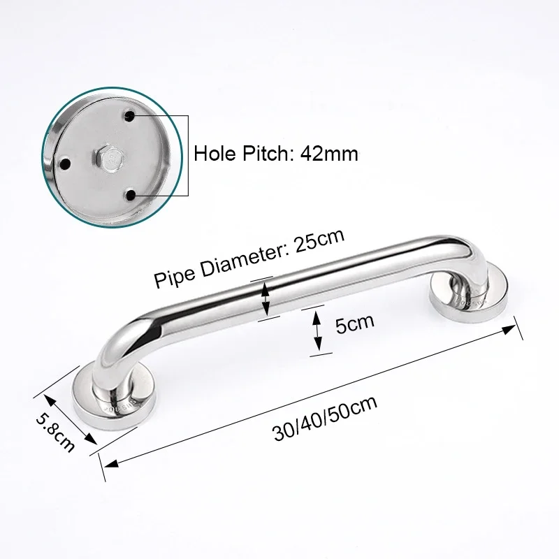 Black Chrome Toilet Handrail For Bathroom Bathtub Armrest Safety Grab Bars Door Handle Towel Rack SUS304 WC Accessories