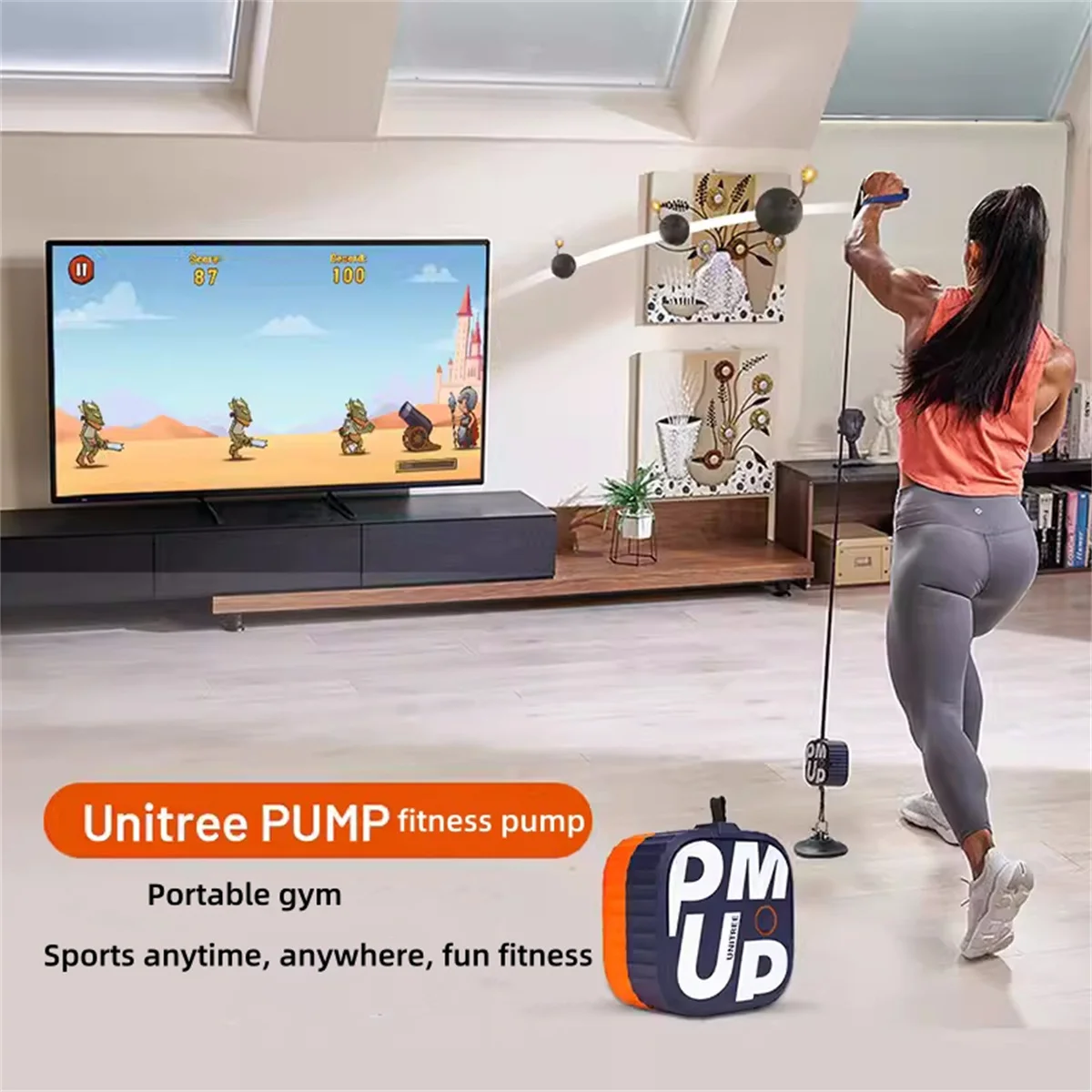 Unitree Pump Fitness pump dumbbell rowing machine multifunctional squat strength home comprehensive training device