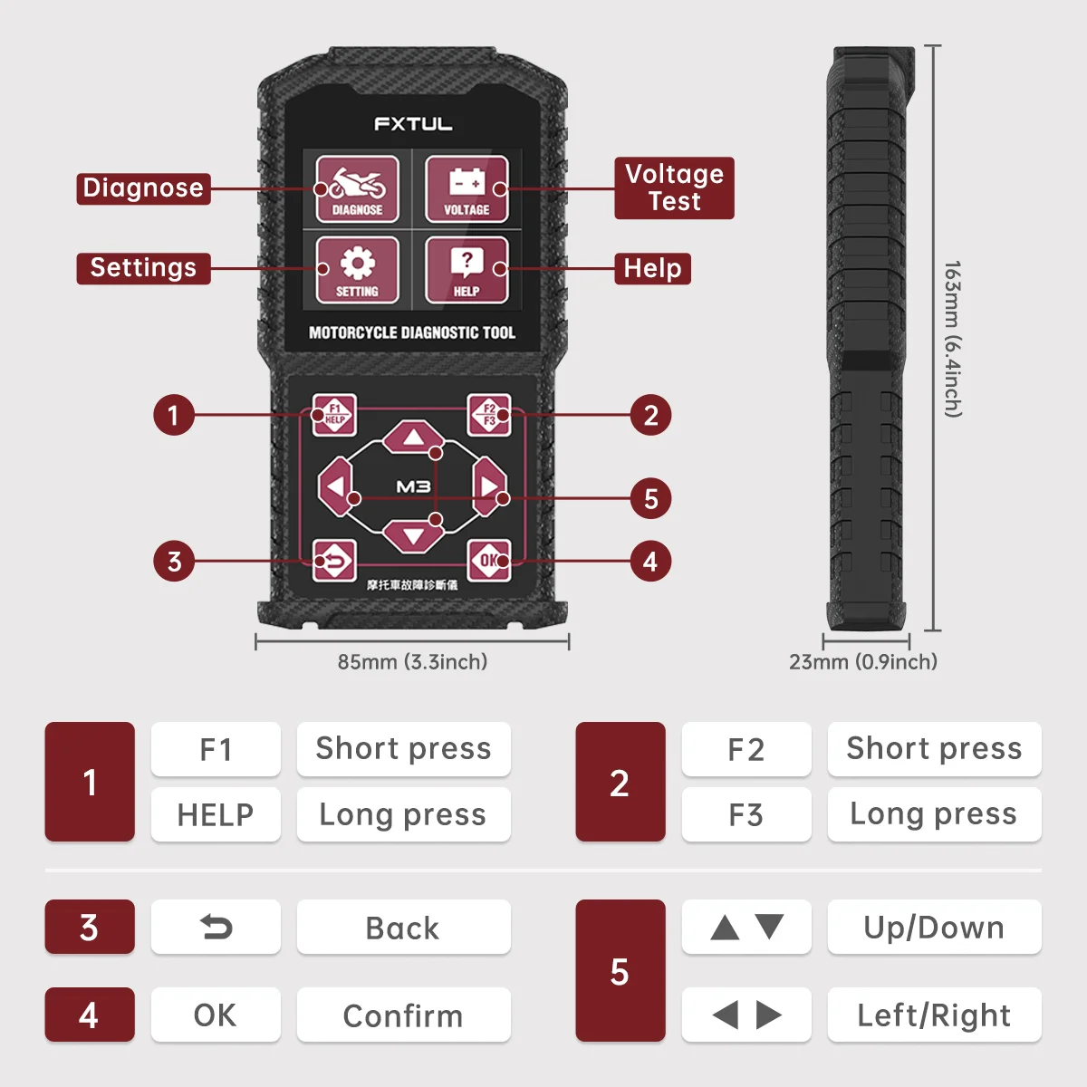 Texa Motorfiets diagnosekabel AP45