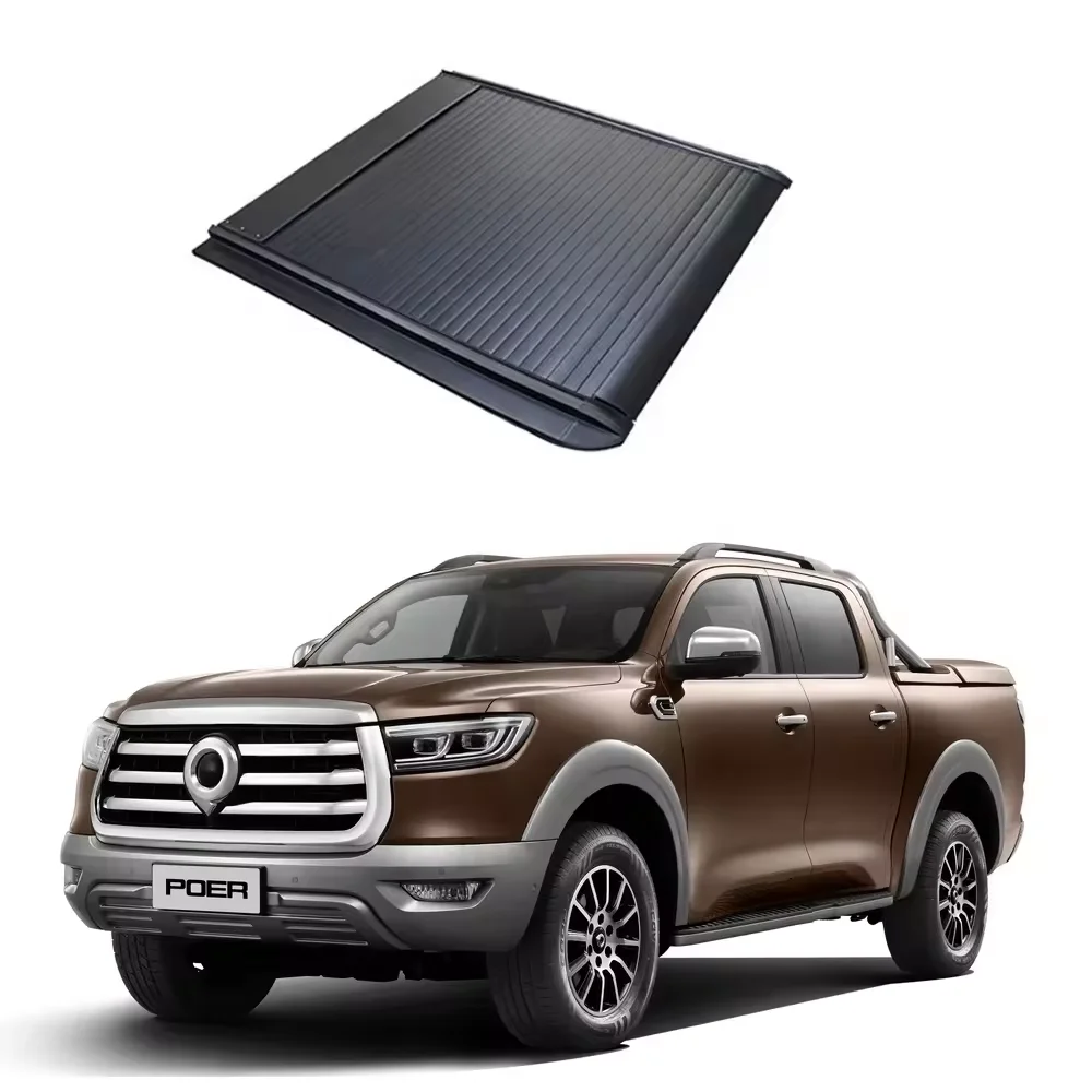 

High Quality Retractable Roller Lid Shutter for Toyota Hilux Revo Rocco compatle with Roll bar waterproof Tonneau Cover