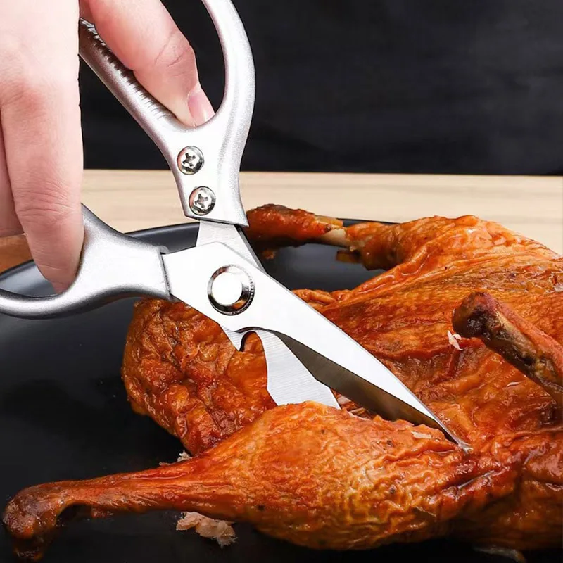 Kitchen Shears For Cutting Chicken Ergonomic Anti-Slip Poultry Scissors Meat Fish Cutting Scissors Household Food Scissors Kitchen Shears For Cutting Chicken Ergonomic Anti-Slip Poultry Scissors Meat Fish Cutting Scissors Household Food Scissors
