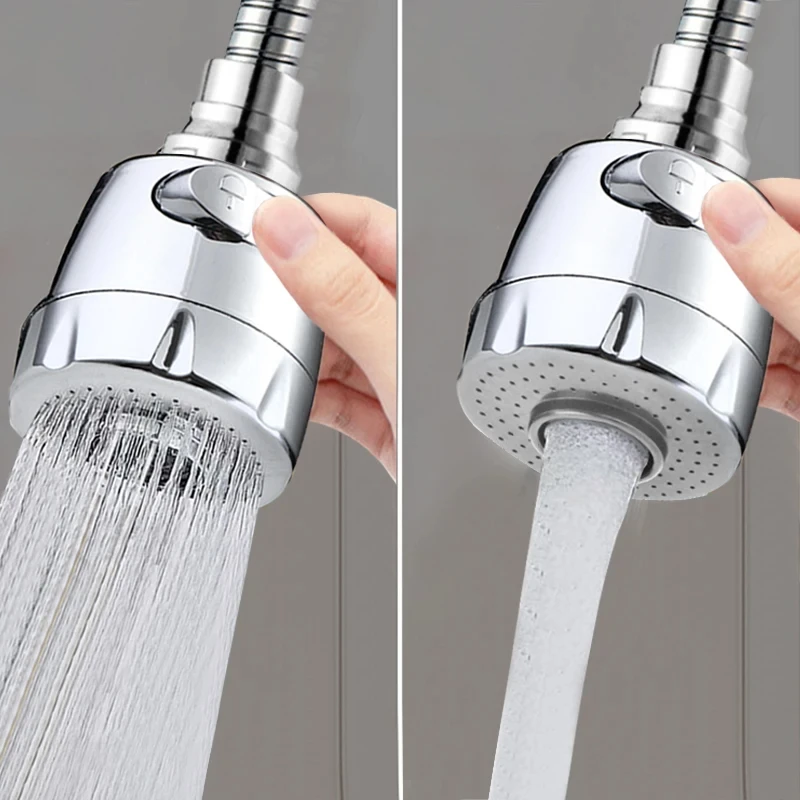 Faucet Extension Tube Kitchen 2/3 Mode 360 Degree Rotation Filter Water Saving