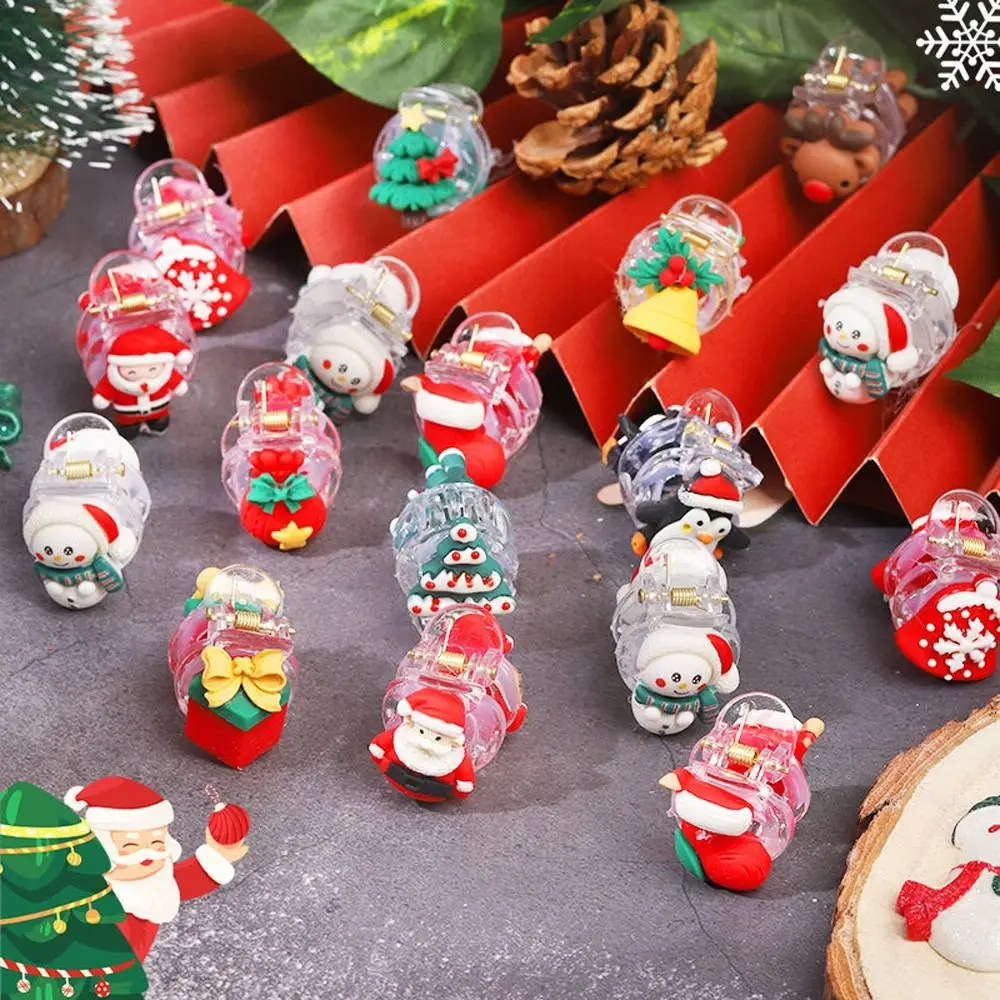 Bangs Clip Hair Accessories Jewelry Gift Hairwear New Year Hair Crab Christmas Hair Clip Korean Style Barrette Mini Hair Claw