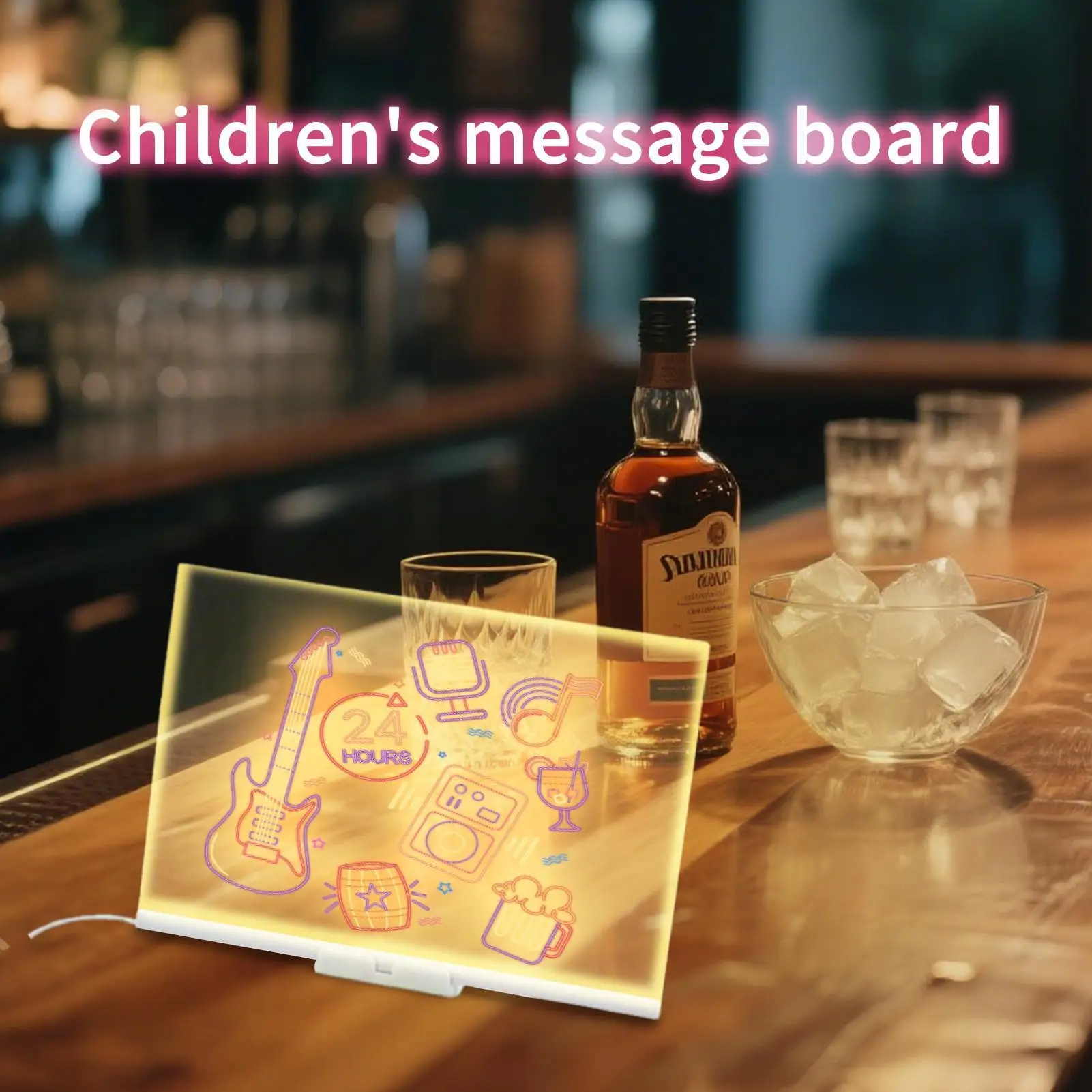 Kids LED Drawing Board LED Erasable Note Board Portable Erasable Painting Tool For Classroom Home School Kindergarten Toddler 1