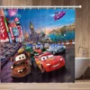 Anime Red Lightning McQueen Cars Shower Curtain 1pcs Cartoon Bath Screen Curtains with Hooks for Bathroom Decor Waterproof 5