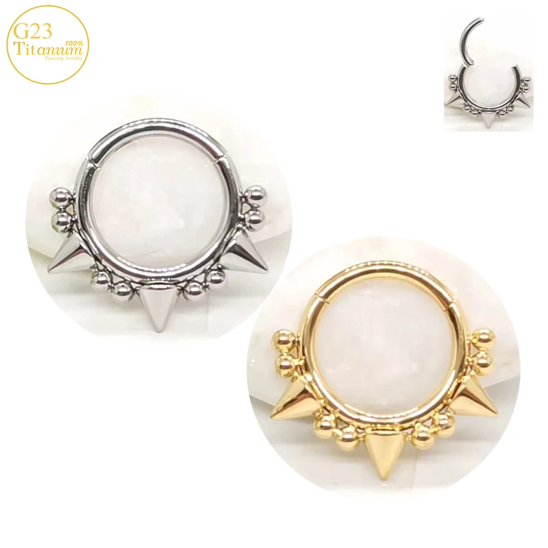 

F136 Titanium Ear Piercing Earrings Septum Piercing Nose Rings Fashion Clicker Hoop Cartilage Tragus Helix Piercing Body Jewelry