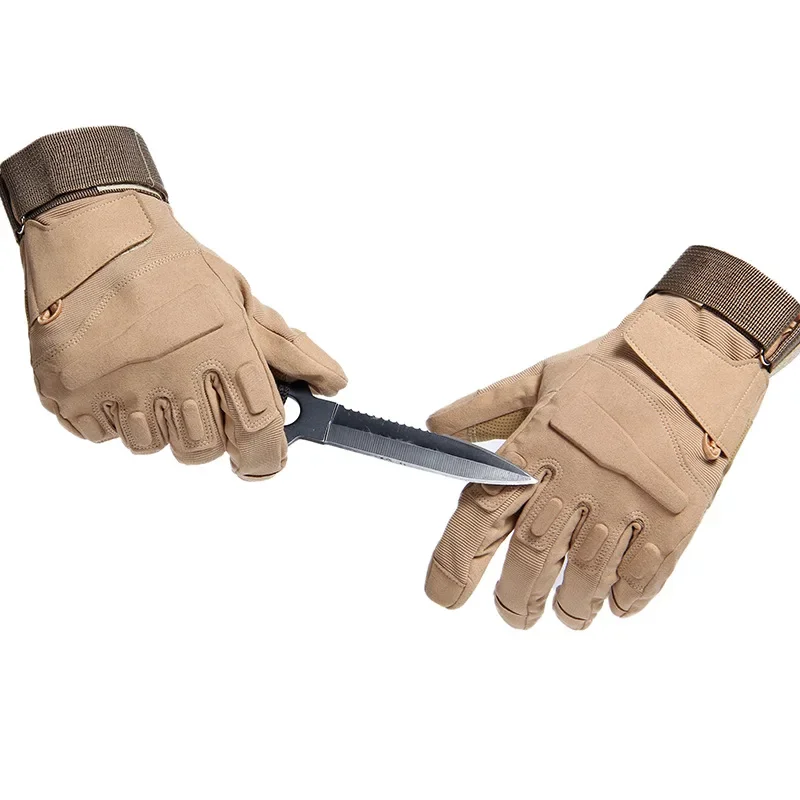 1Pair Men Full Finger Gloves Outdoor Hiking Climbing Sport Camping Combat Anti-skid Cycling Motorcycle Mittens Hunting Equipment