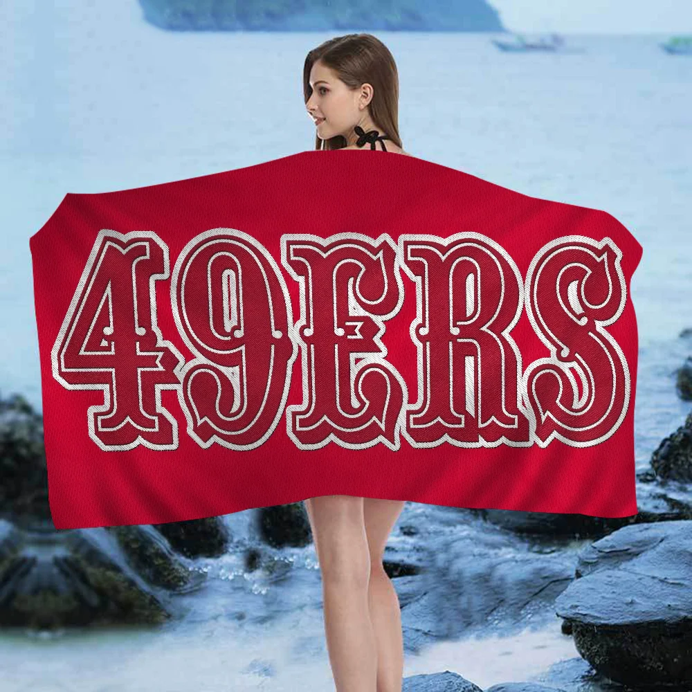 San Francisco 49er Team Big Microfiber Beach Towels Quick Dry Towel Sand Beach Towels Pool Towel for Travel Swim Pool Yoga