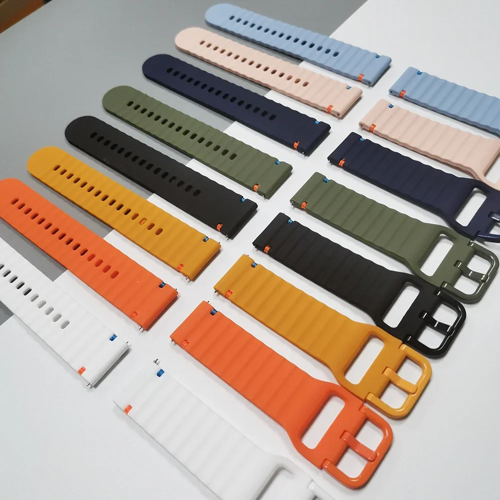 Premium Silicone Watch Band - 20mm/22mm Adjustable Strap, Universal Fit