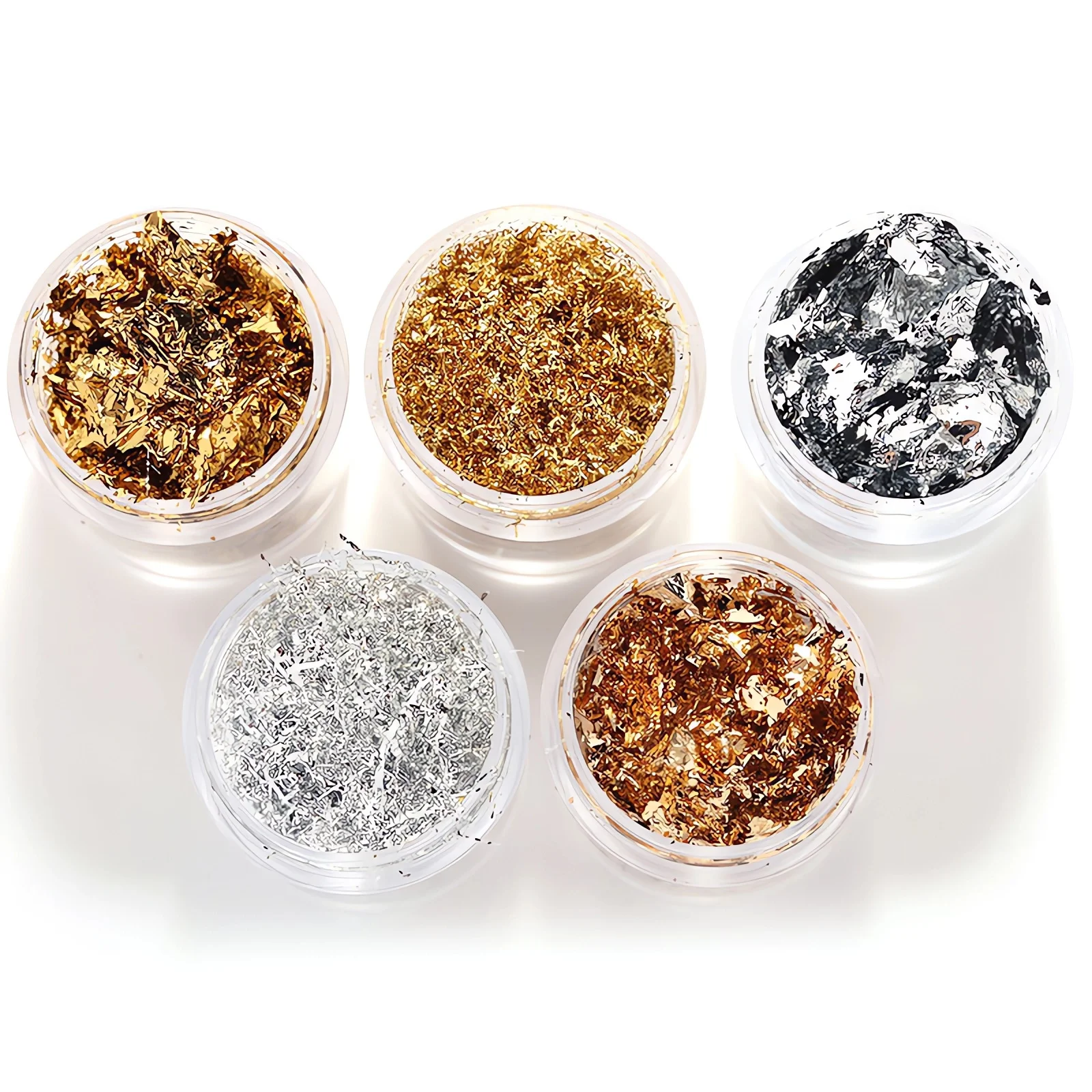 Gold Leaf Flakes Sequins Glitters Confetti for Painting Arts Nail Art Foil Decorative Paper Resin Mold Fillings