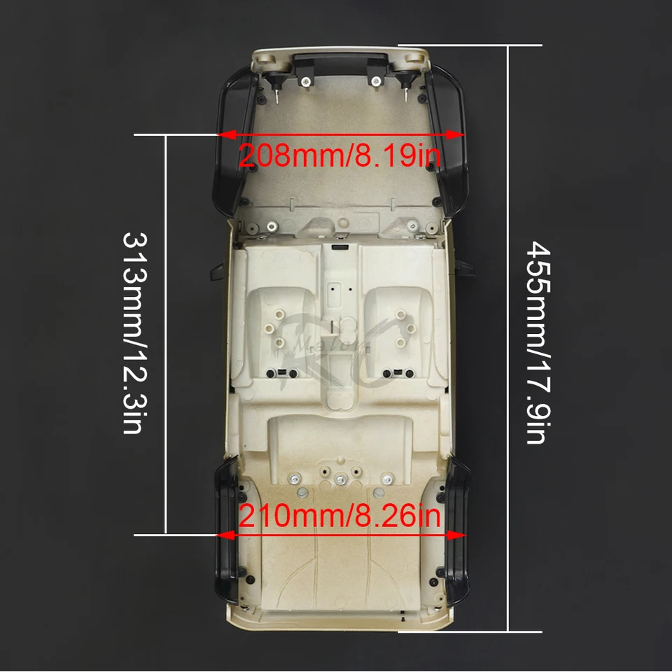1:10 スケールコンバーチブルハードボディキット 313 ミリメートル
