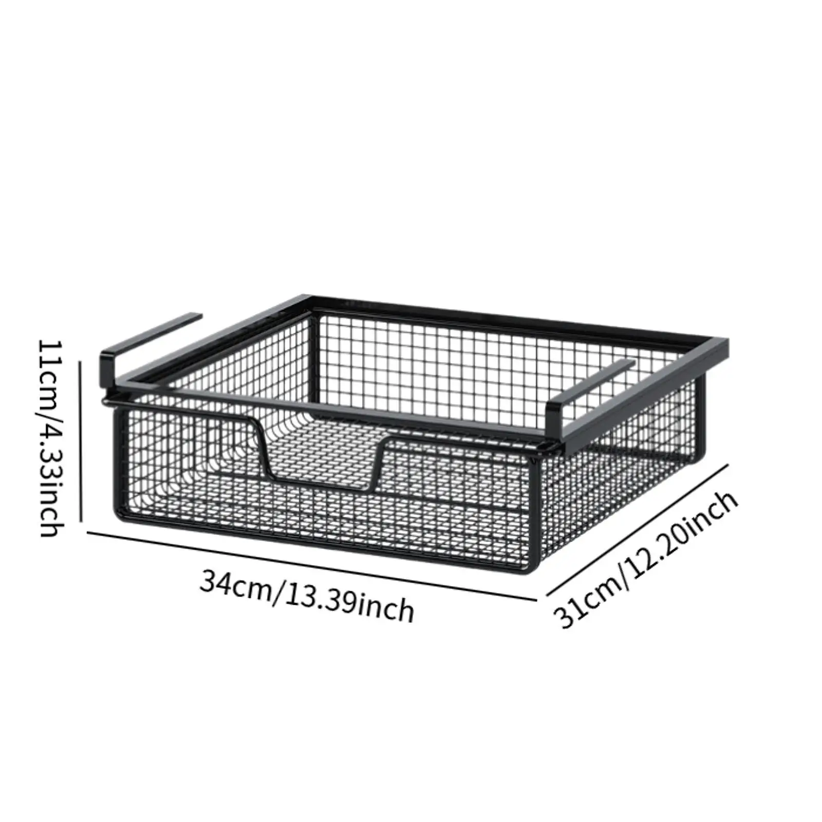 Kitchen Under Cabinet Basket Multifunction Hanging Rack Under Shelf Storage Basket for Cupboard Pantry Desk Cabinet Kitchen