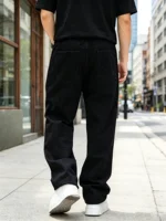Jeans à Jambes Larges pour Hommes, Pantalon en Denim Droit et Ample, Pantalon Décontracté, Streetwear Hip Hop, Vêtement Quotidien, Mode Masculine, Bas Décontractés 2