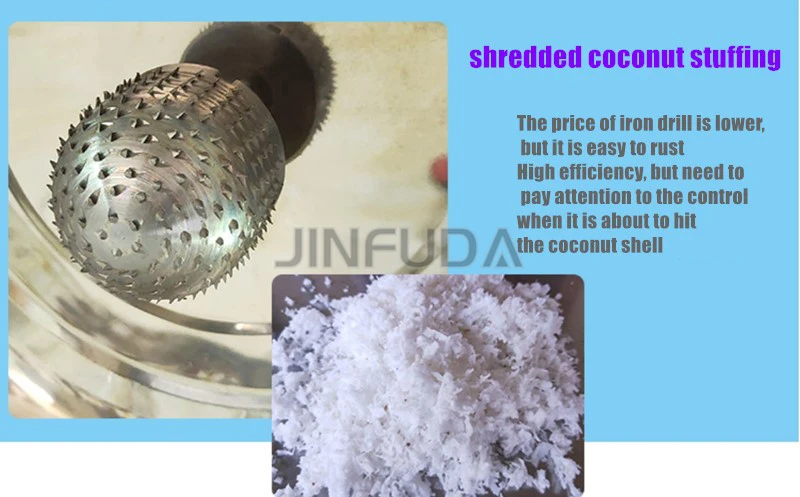 Coconut Grater With Stainless Steel Blades/scraper Shredder/ Head Cover  Free Shipping Worldwide 