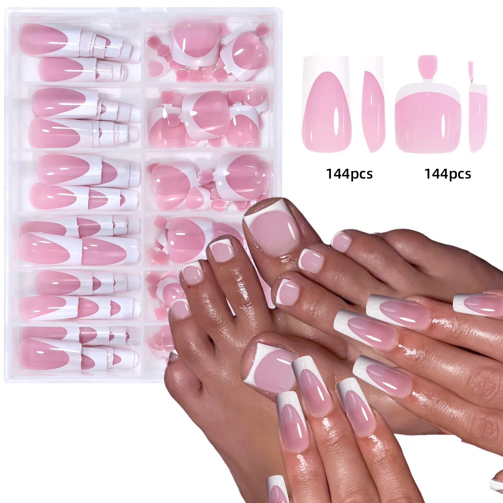 144pcs French Nail Set Image 8