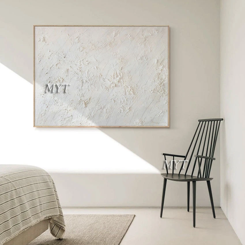 

Modern White Creative Texture Abstract Canvas Roll For Paintings Art Crafts Handmade Picture Office Wall Decorative Unframed