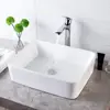 1pc 19" x 15" Countertop Rectangle Vessel Sink, Above Counter Ceramic Hand Wash Basin Vanity Sink, Bathroom Sanitary Ware Art Ba 3