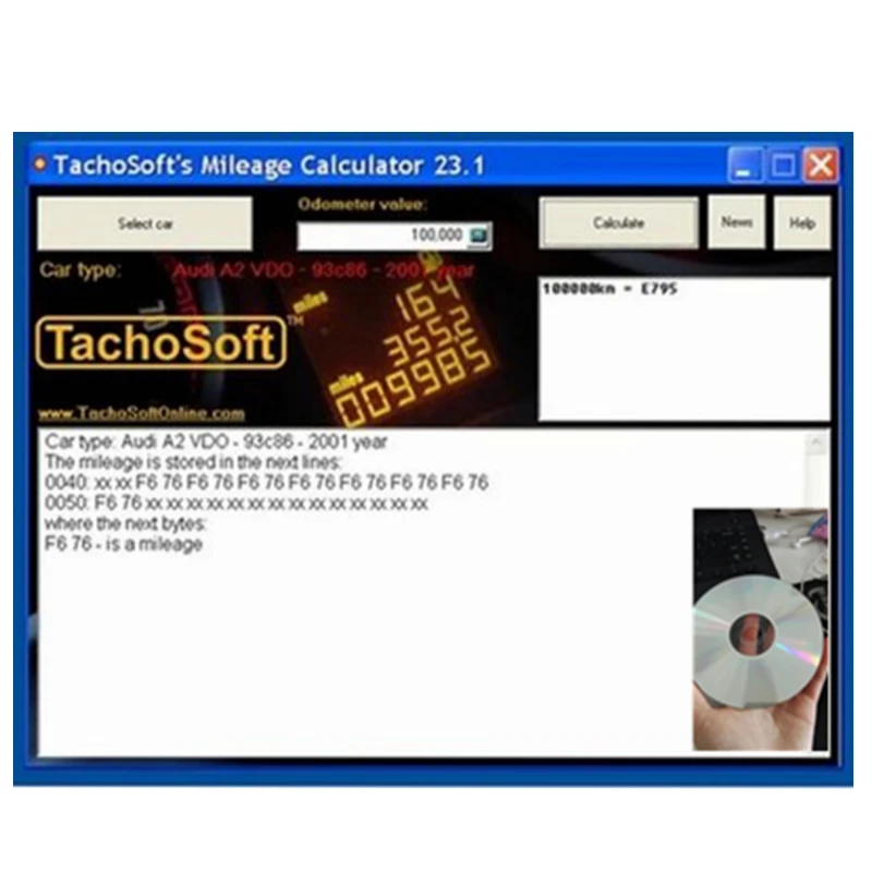 Tanio 2022 gorąca sprzedaż TachoSoft przebieg kalkulator 23.1 z licencją