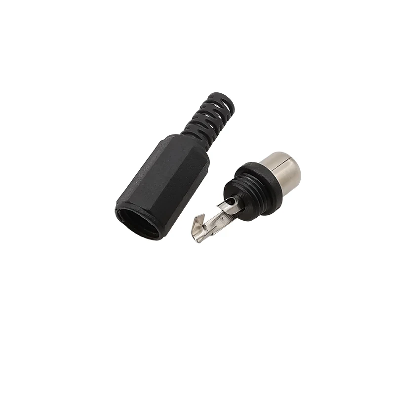 Electrical Connector 10Pcs Black Plastic RCA Male Plug RCA Female Jack Audio Video Welding Connector