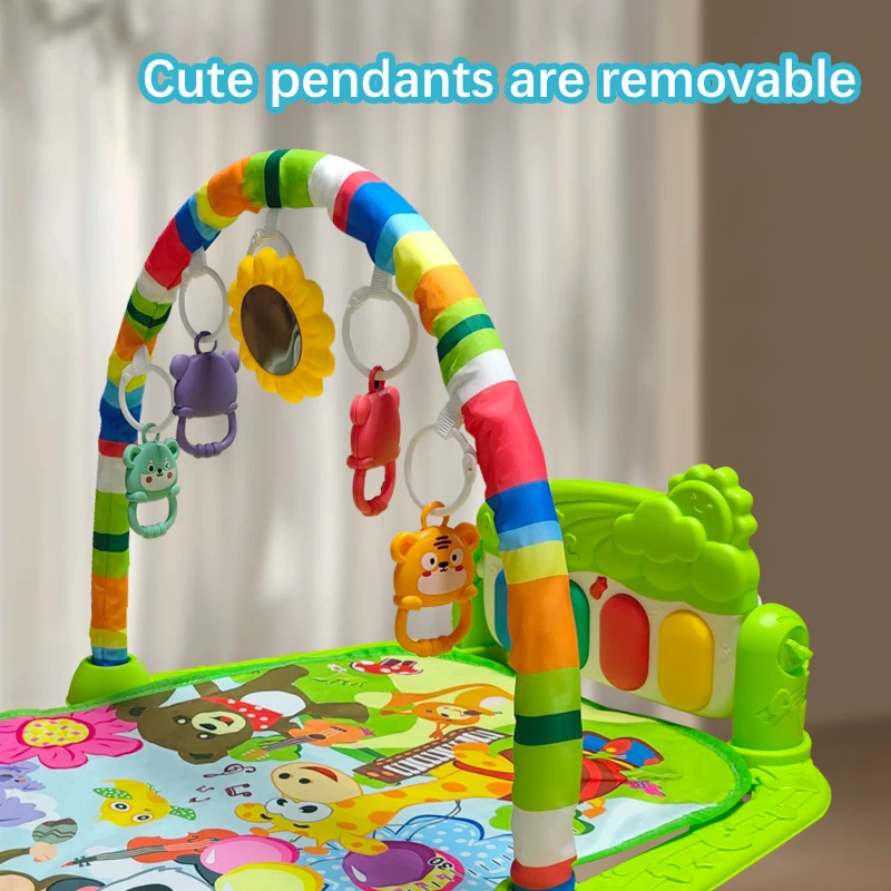 Multifunctional Children Fitness Frame Toys Baby Music Pedal Piano Fitness Frame Puzzle Game Blanket Educational Mat Toy Gift play mat game mat