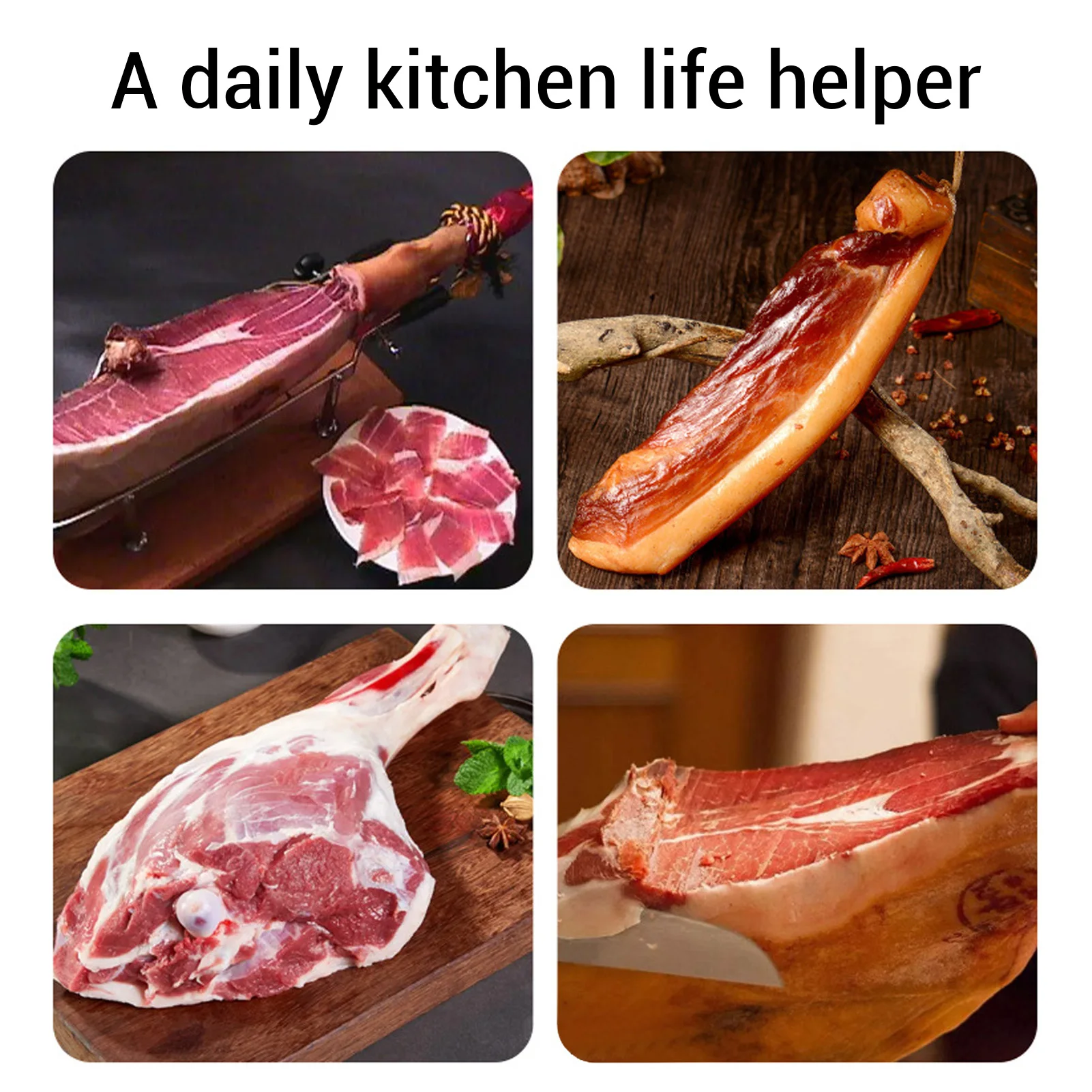 Wooden Ham Holder Stand Pine Wood Stable Ham Display Rack Stand for Carve and  Spanish Ham Italian Prosciutto Ham Holder