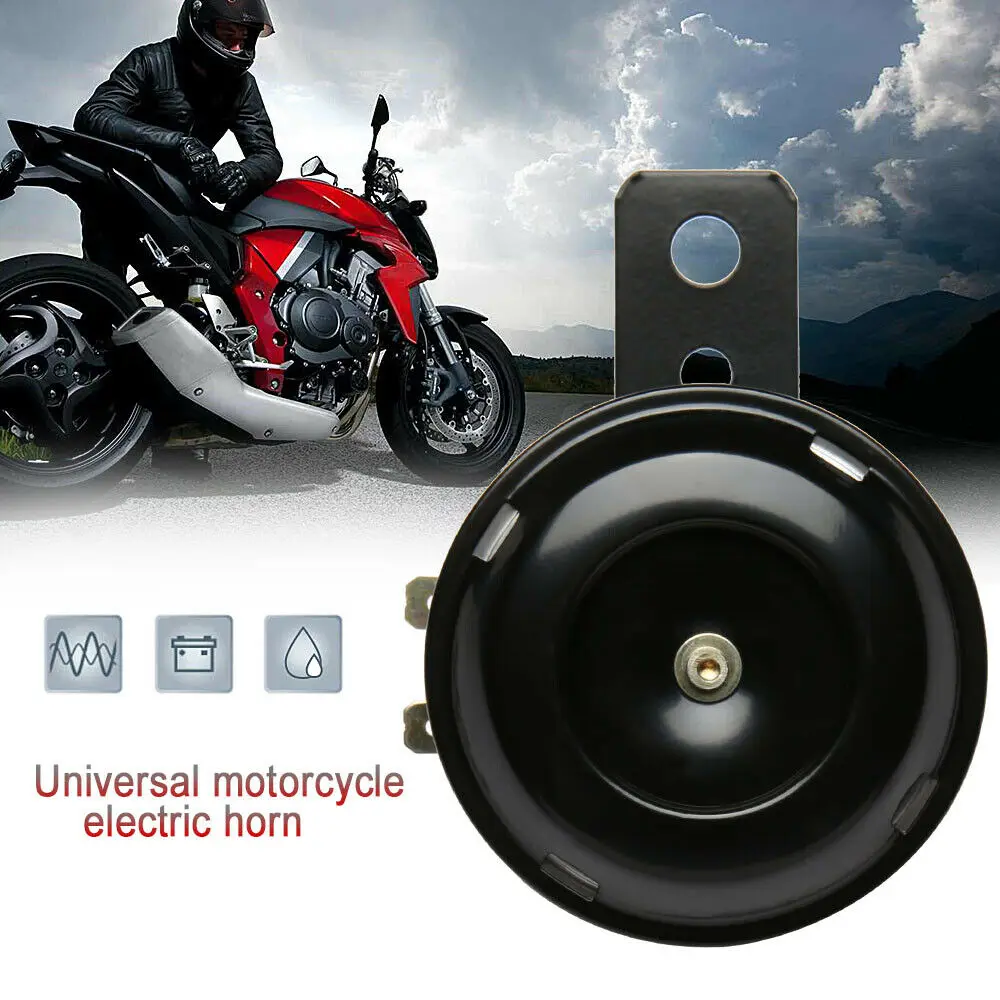 12V 105dB Mount Electric Horn DC 6V for Vehicle SUV Car Motorcycle Universal Waterproof Round Loud Horn Speakers for Scooter car siren horn car air horn motorcycle horn waterproof horn