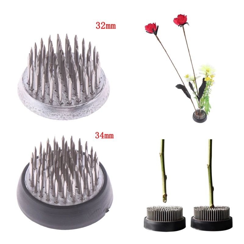 

1pc 23/34mm Metal Floral Arrangement Pin Japan Kenzans Japanese Kenzan Needle Flower Base Holder Spiky Frog Fixed Tools