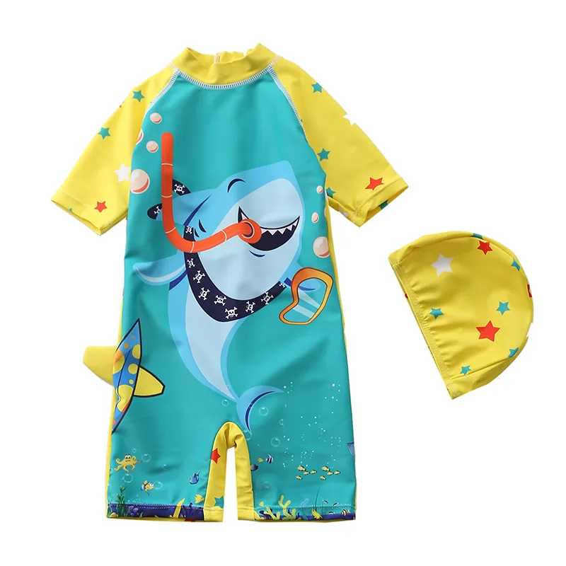 

Купальник для малышей, детский слитный купальник для мальчиков, лето 2023, купальный костюм для малышей, пляжная одежда с принтом динозавра, акулы